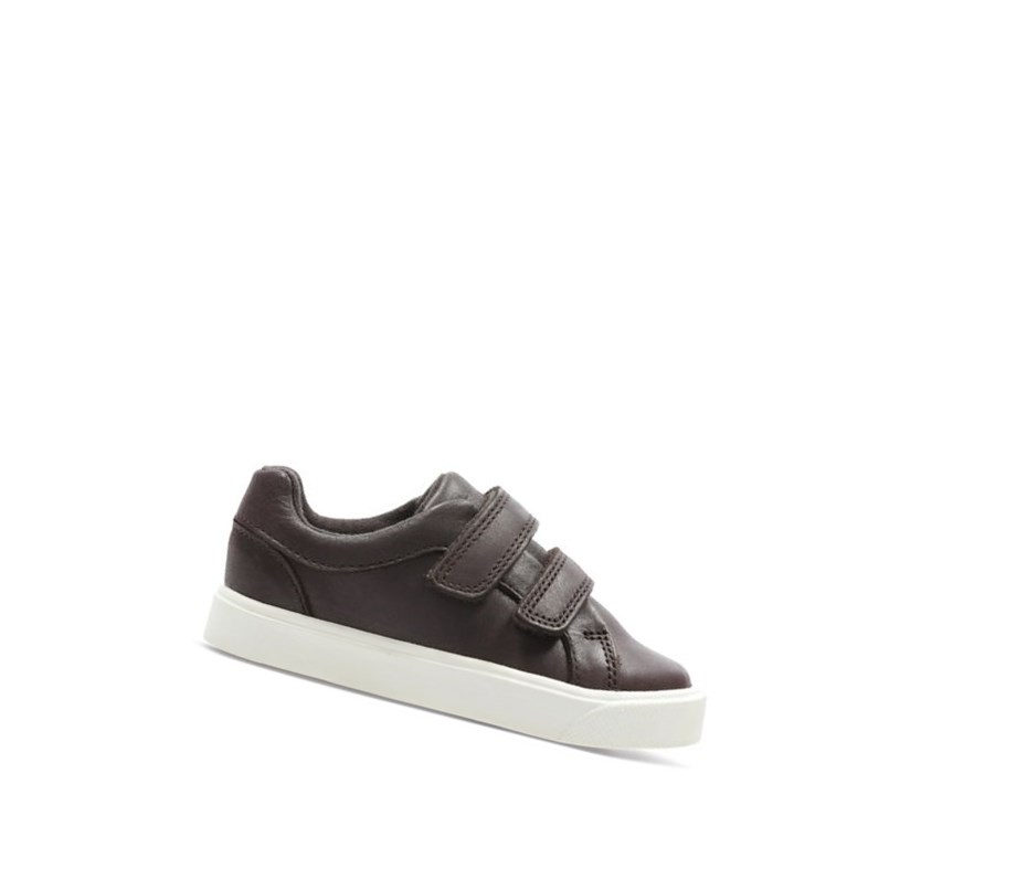 Zapatillas Clarks City Oasis Lo Cuero Niño Marrones | YDNV-04671