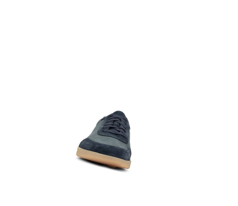 Zapatillas Clarks Oakland Run Gamuza Hombre Azul Marino | QHNR-83260