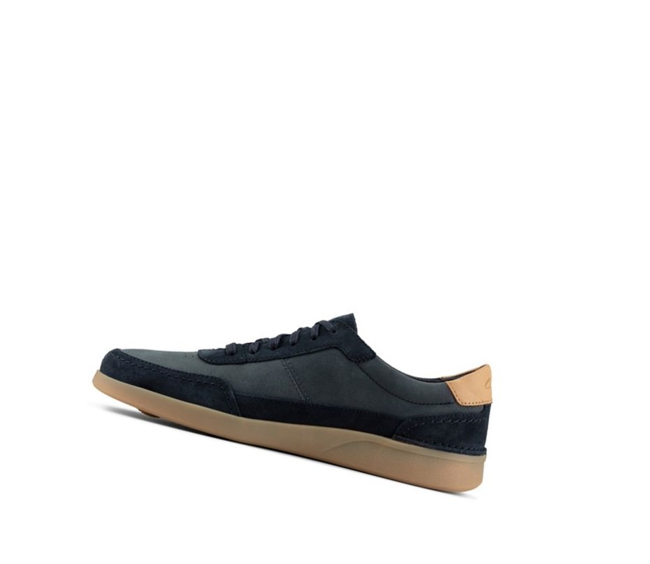 Zapatillas Clarks Oakland Run Gamuza Hombre Azul Marino | QHNR-83260