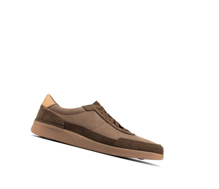 Zapatillas Clarks Oakland Run Gamuza Hombre Verde Oliva Oscuro | SDUY-01749