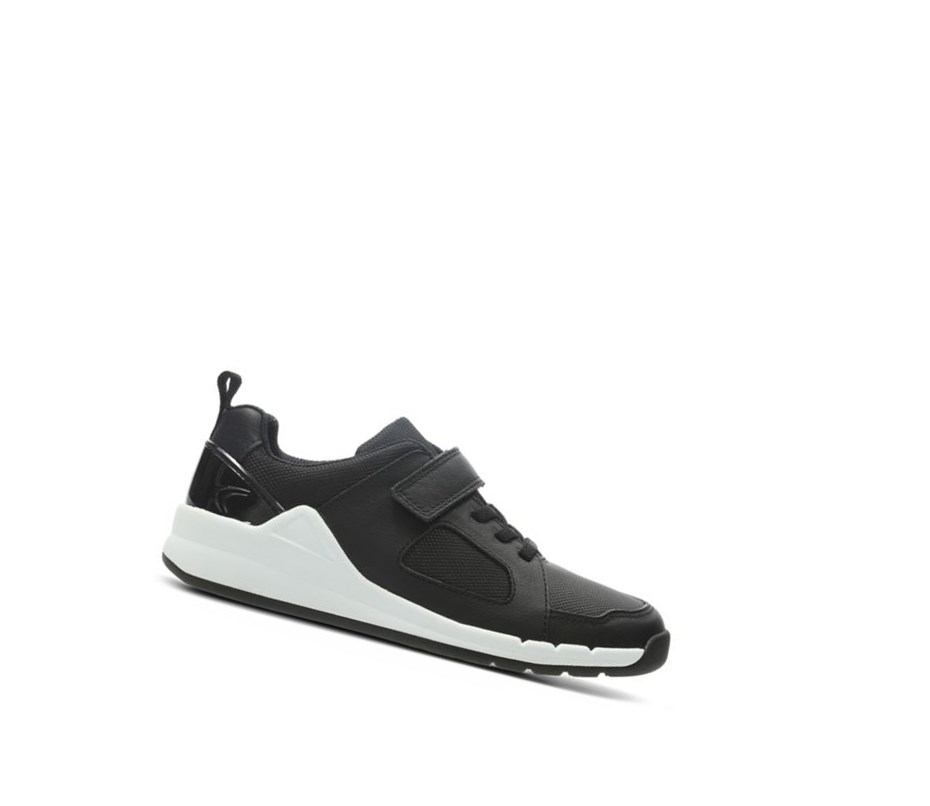 Zapatillas Clarks Orbit Ride Cuero Niña Negras | WUMB-39615