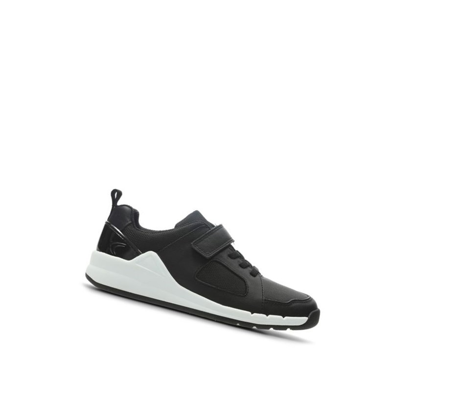 Zapatillas Clarks Orbit Ride Cuero Niña Negras | YPEB-94285