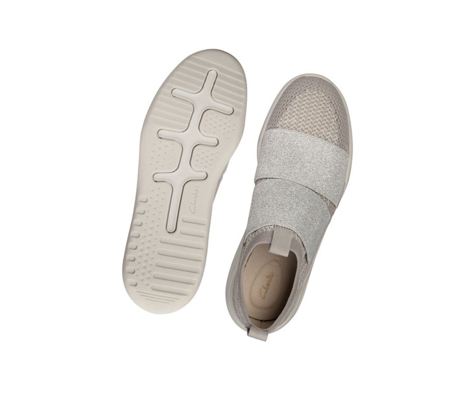 Zapatillas Clarks Sift Slip Mujer Plateadas | CEDF-46738