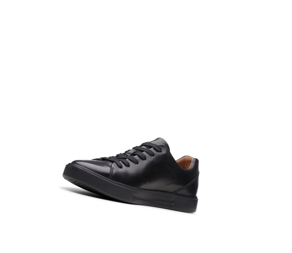 Zapatillas Clarks Un Costa Encaje Cuero Hombre Negras | JOWE-69315