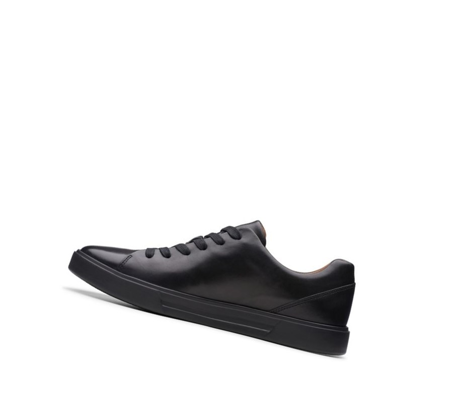 Zapatillas Clarks Un Costa Encaje Cuero Hombre Negras | JOWE-69315