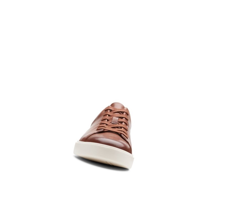 Zapatillas Clarks Un Costa Encaje Cuero Hombre Marrones | RQAJ-94356