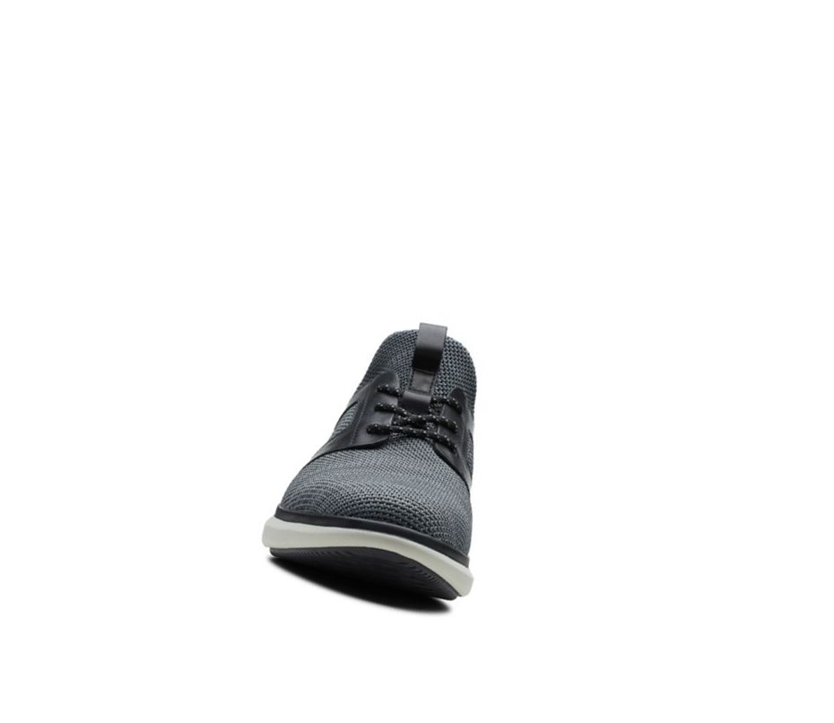 Zapatillas Clarks Un Globe Encaje Cuero Hombre Negras | KNMW-52803