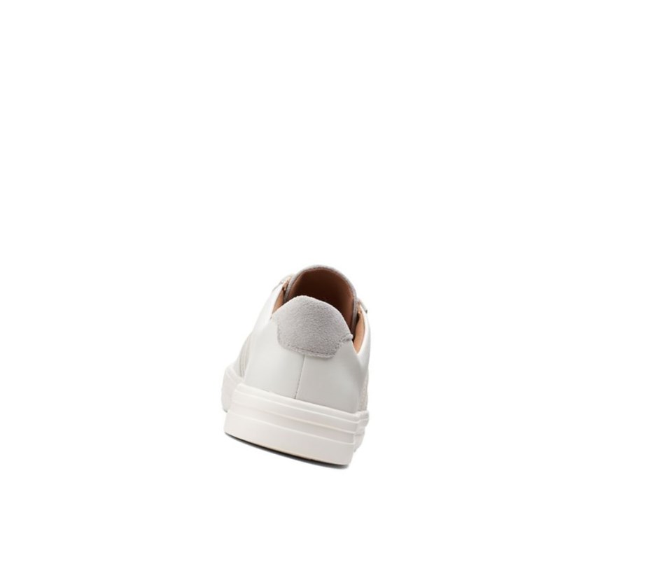 Zapatillas Clarks Un Maui Band Gamuza Mujer Blancas | MXAZ-06324