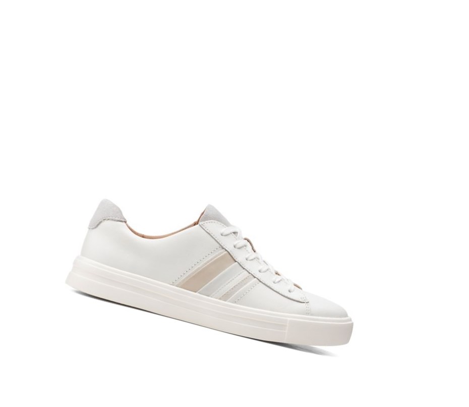 Zapatillas Clarks Un Maui Band Gamuza Mujer Blancas | MXAZ-06324