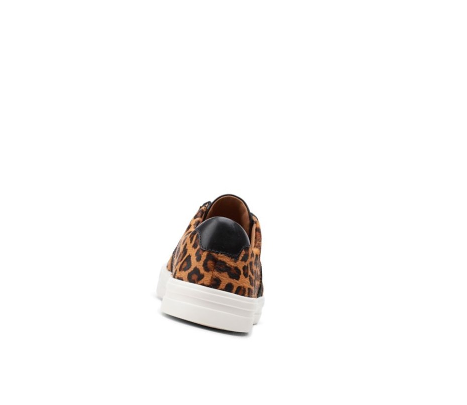 Zapatillas Clarks Un Maui Band Print Pony Cuero Mujer Leopardo | BSAW-34571