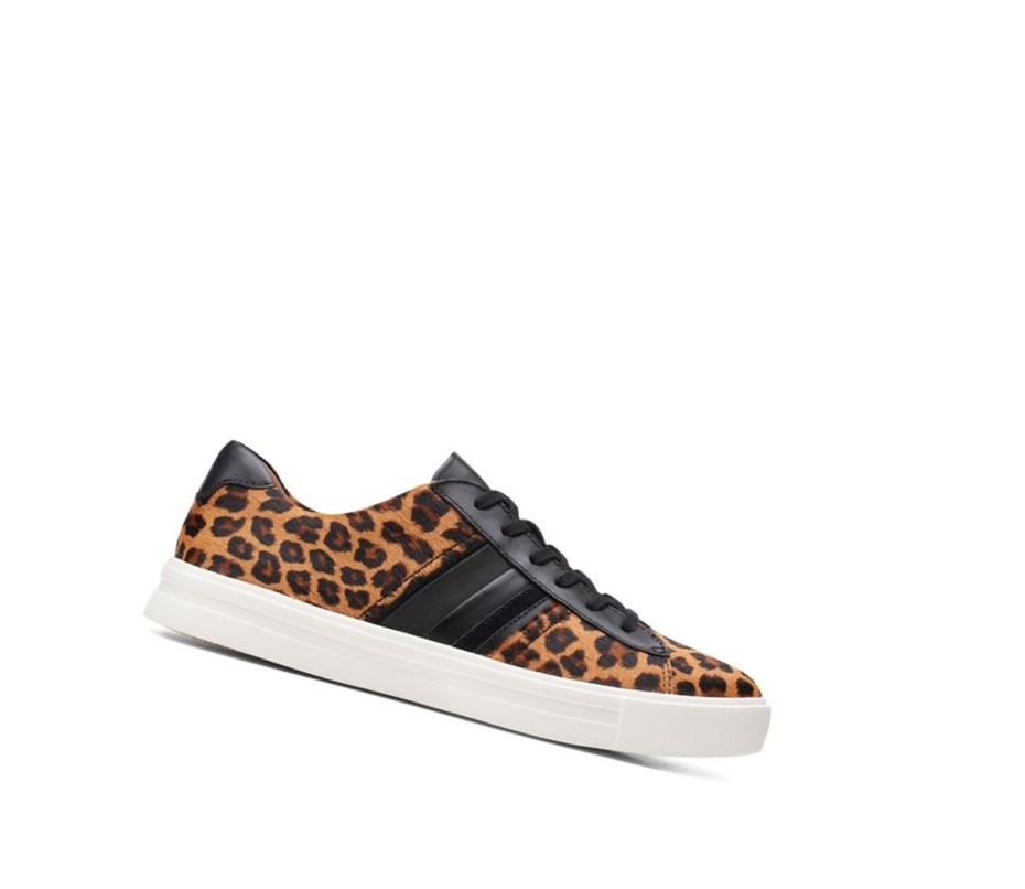 Zapatillas Clarks Un Maui Band Print Pony Cuero Mujer Leopardo | BSAW-34571