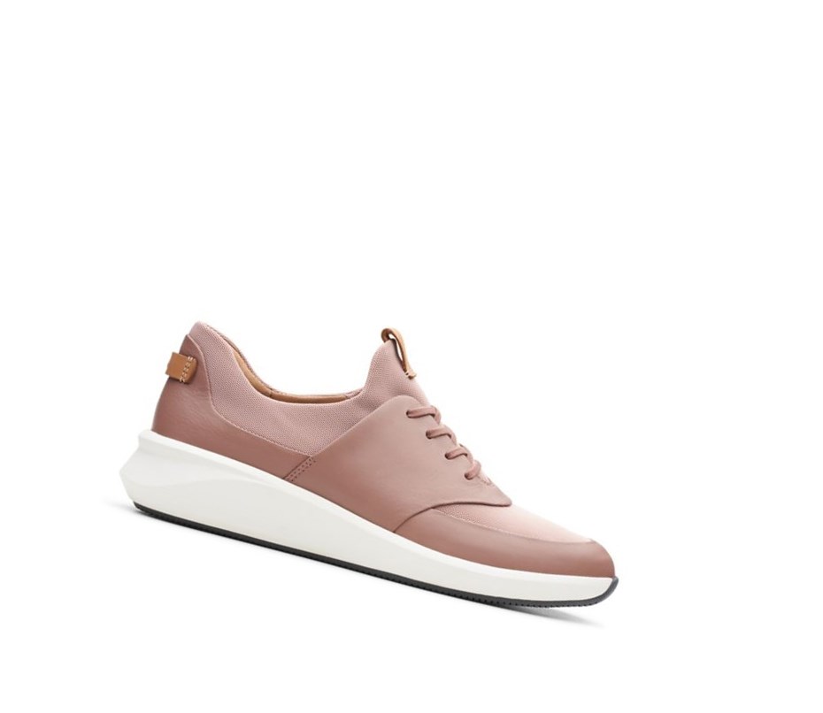 Zapatillas Clarks Un Rio Encaje Textil Mujer Rosas Oscuro | MLOA-74512