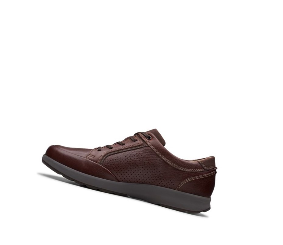 Zapatillas Clarks Un Trail Form Cuero Hombre Marrones Oscuro | OACZ-37418