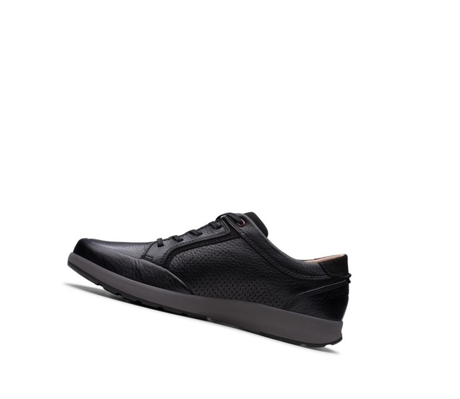 Zapatillas Clarks Un Trail Form Cuero Hombre Negras | SOWG-89023