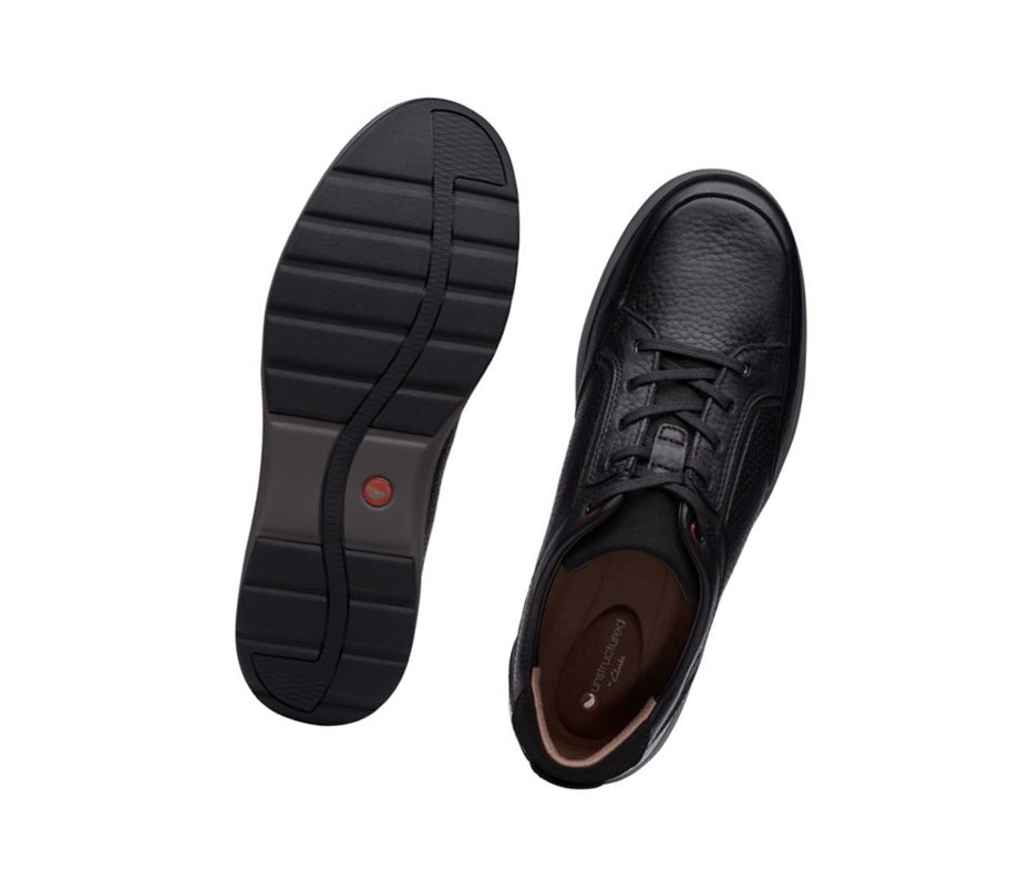 Zapatillas Clarks Un Trail Form Cuero Hombre Negras | SOWG-89023