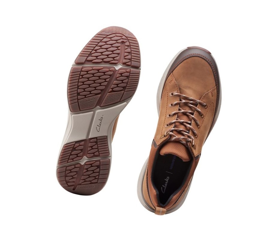 Zapatillas Clarks Wave 2.0 Vibe Nubuck Cuero Hombre Marrones | VYIM-45708