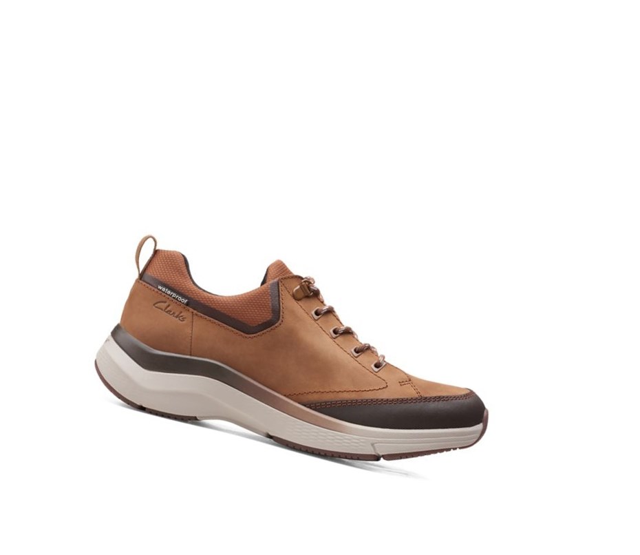 Zapatillas Clarks Wave 2.0 Vibe Nubuck Cuero Hombre Marrones | VYIM-45708