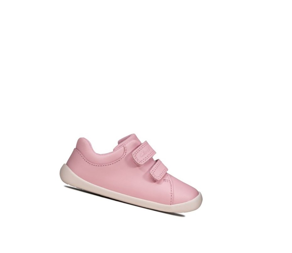 Zapatillas Para Caminar Clarks Roamer Craft Cuero Niña Rosas | IKMU-98750