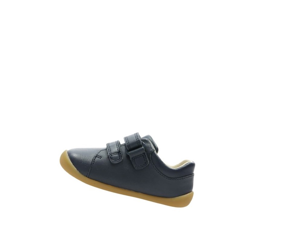 Zapatillas Para Caminar Clarks Roamer Craft Cuero Niña Azul Marino | TPKC-87510