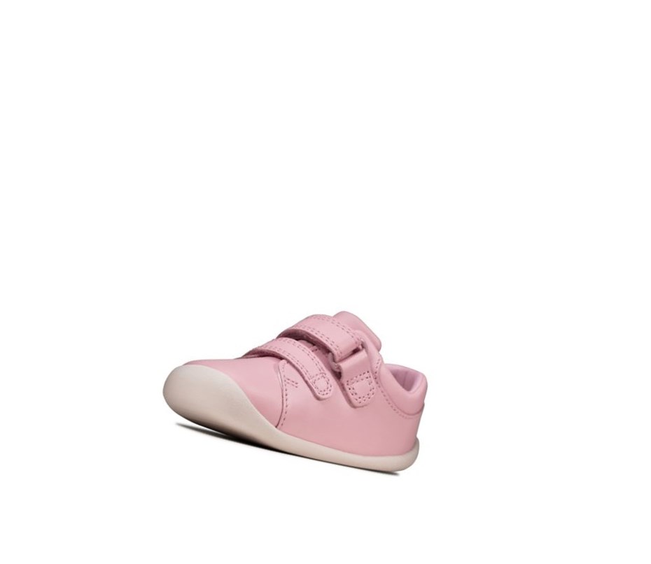 Zapatillas Para Caminar Clarks Roamer Craft Cuero Niña Rosas | WNVT-73821