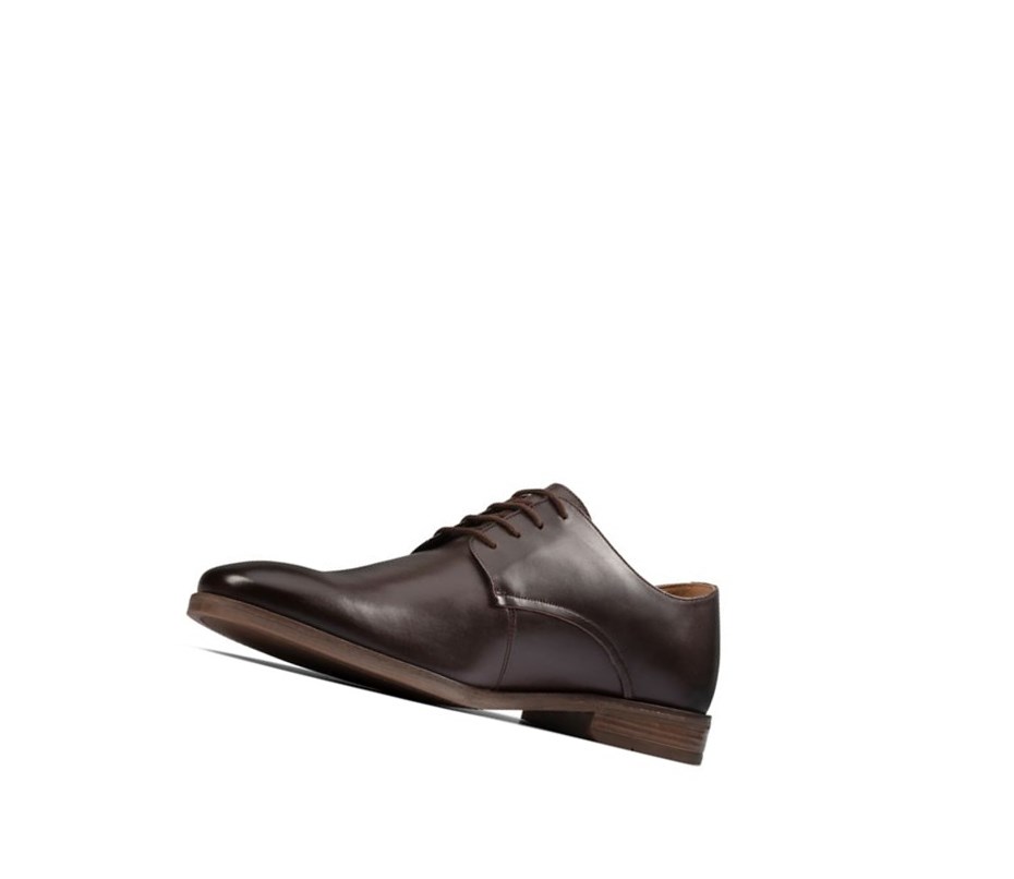 Zapatillas Para Caminar Clarks Stanford Walk Cuero Anchos Fit Hombre Marrones Oscuro | VLZK-19428