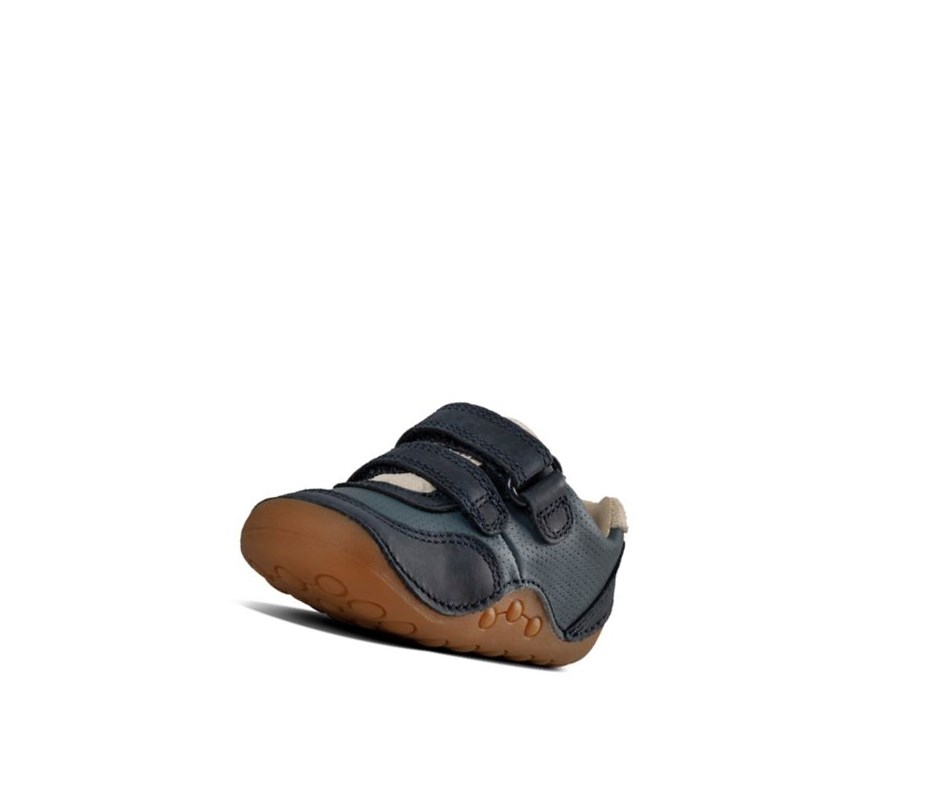 Zapatillas Para Caminar Clarks Tiny Dusk Gamuza Niño Azules | BLUG-39206