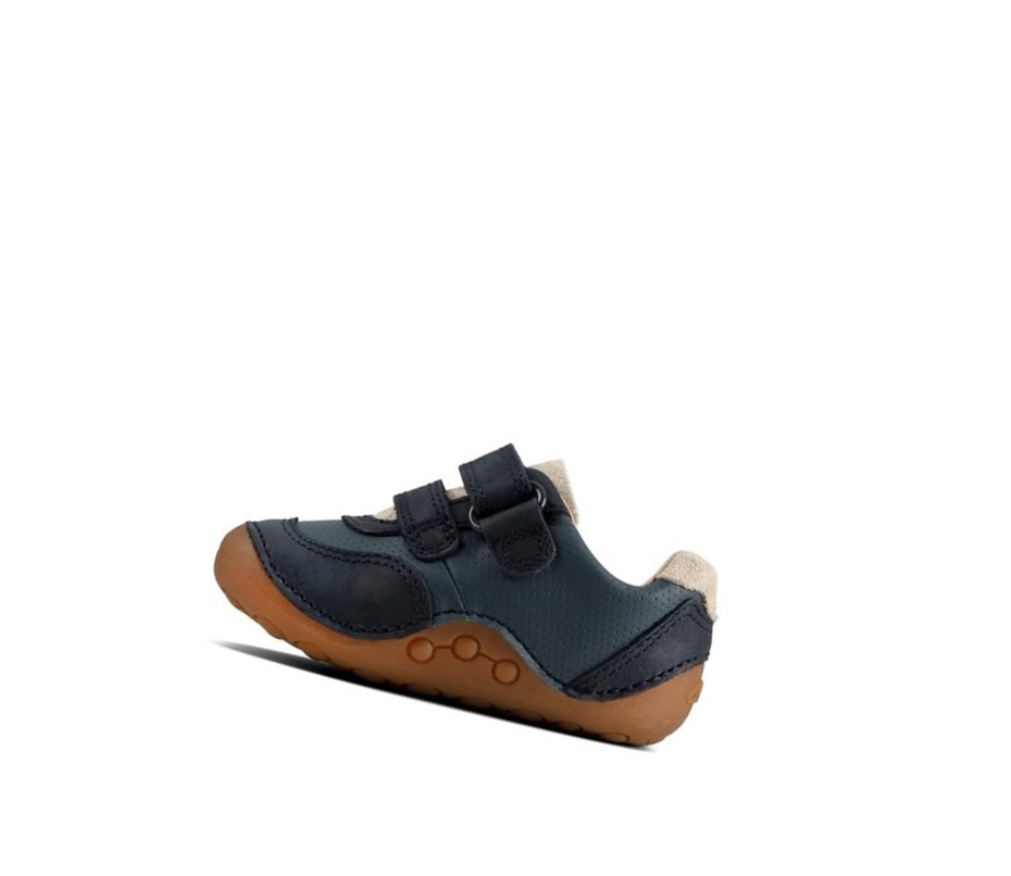 Zapatillas Para Caminar Clarks Tiny Dusk Gamuza Niño Azules | BLUG-39206