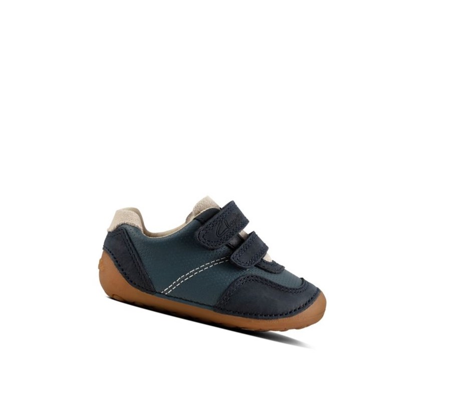 Zapatillas Para Caminar Clarks Tiny Dusk Gamuza Niño Azules | BLUG-39206