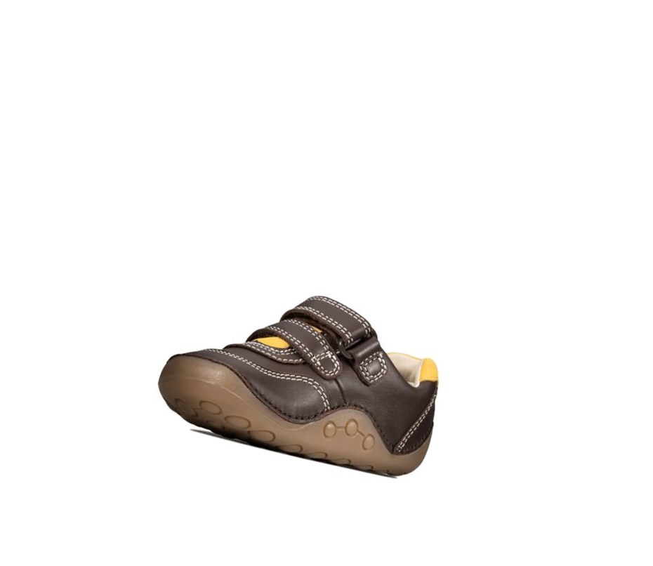 Zapatillas Para Caminar Clarks Tiny Dusk Cuero Niño Marrones | CMXD-54387