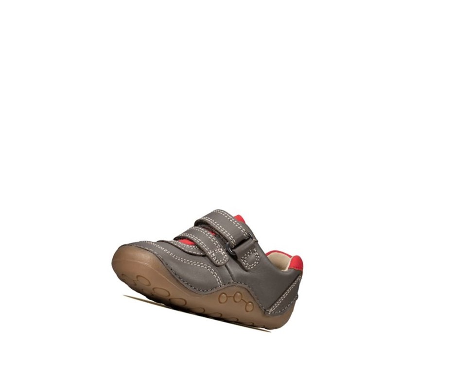 Zapatillas Para Caminar Clarks Tiny Dusk Cuero Niño Gris | WMCO-46398