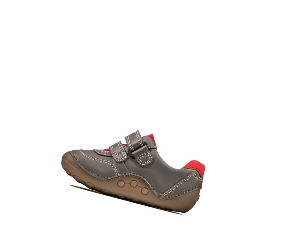 Zapatillas Para Caminar Clarks Tiny Dusk Cuero Niño Gris | WMCO-46398