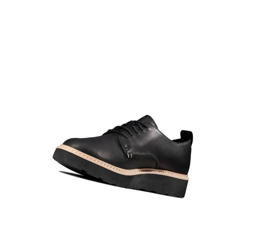 Zapatillas Para Caminar Clarks Trace Walk Cuero Mujer Negras | ZOLR-74362