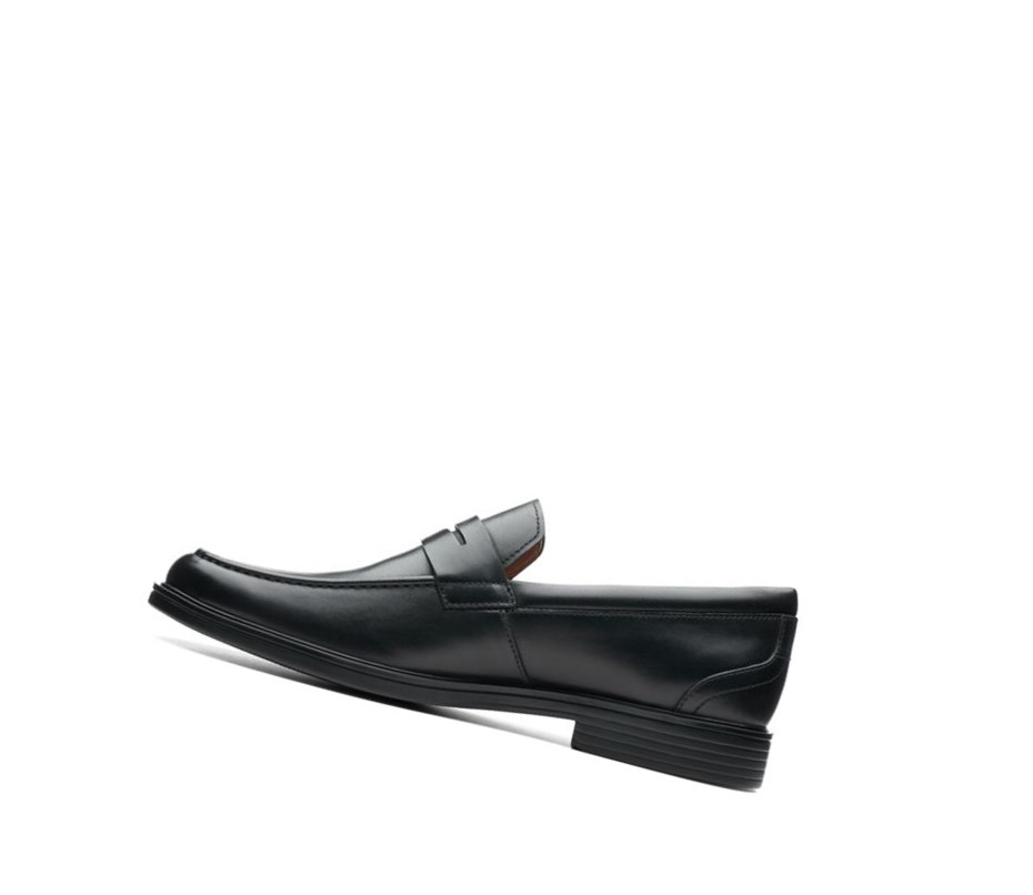 Zapatillas Para Caminar Clarks Un Aldric Step Cuero Anchos Fit Hombre Negras | NDTA-73598