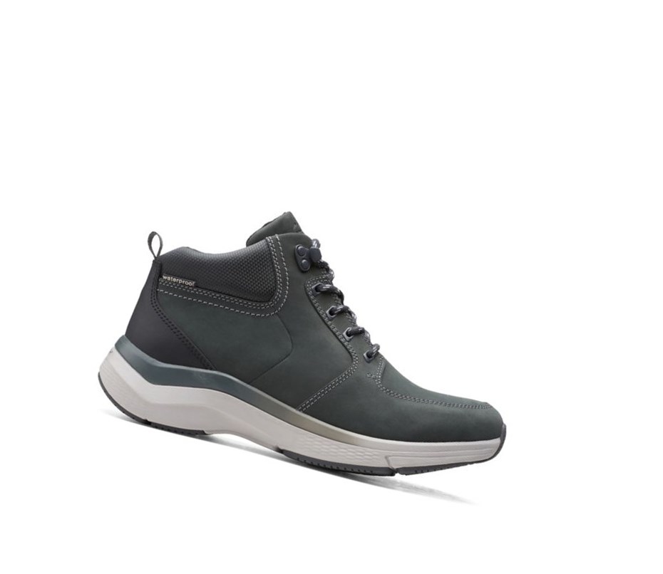 Zapatillas Para Caminar Clarks Wave2.0 Hi Textil Hombre Gris Oscuro | NVSZ-89370