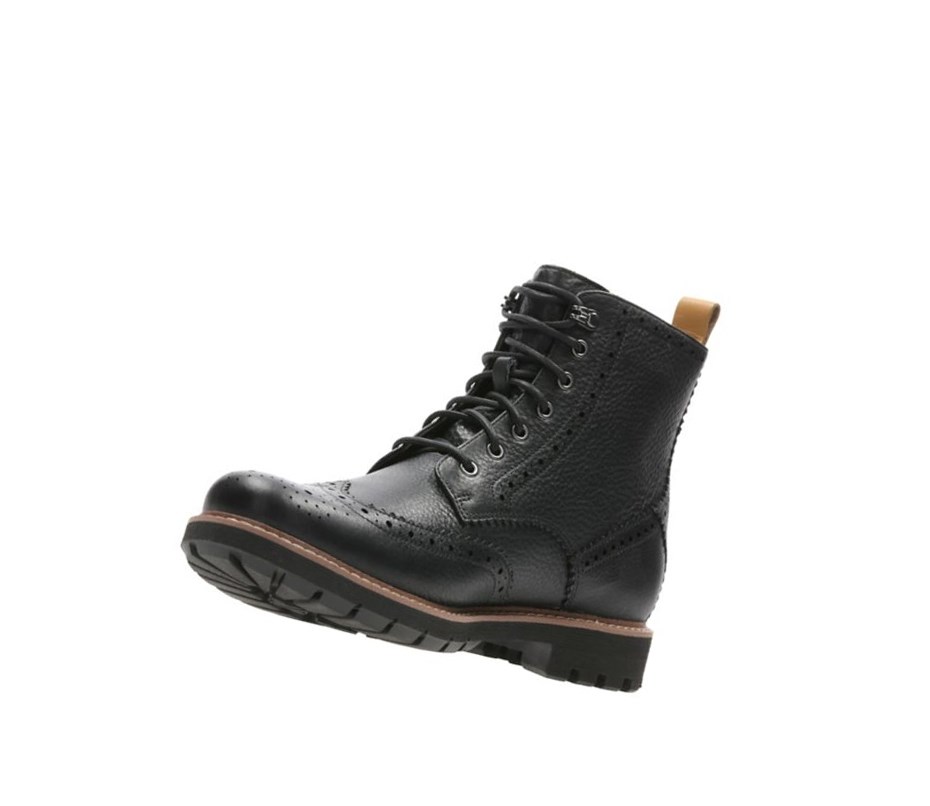 Zapatos Brogue Clarks Batcombe Lord Cuero Hombre Negras | YMNX-95407