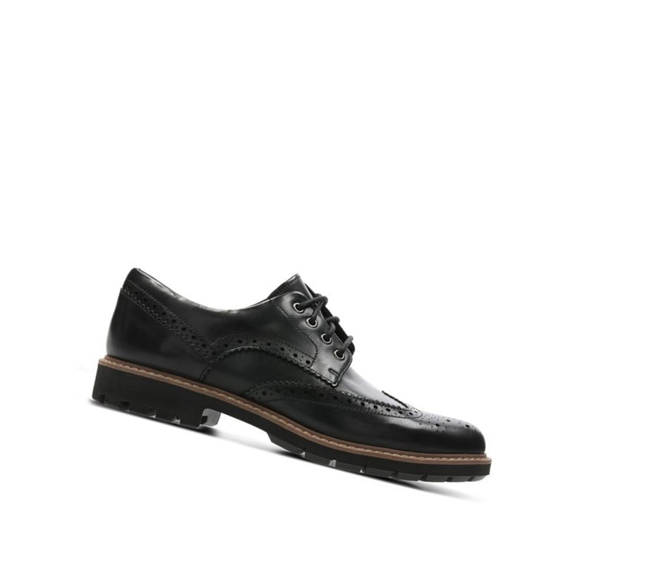 Zapatos Brogue Clarks Batcombe Wing Cuero Hombre Negras | PSQA-96735