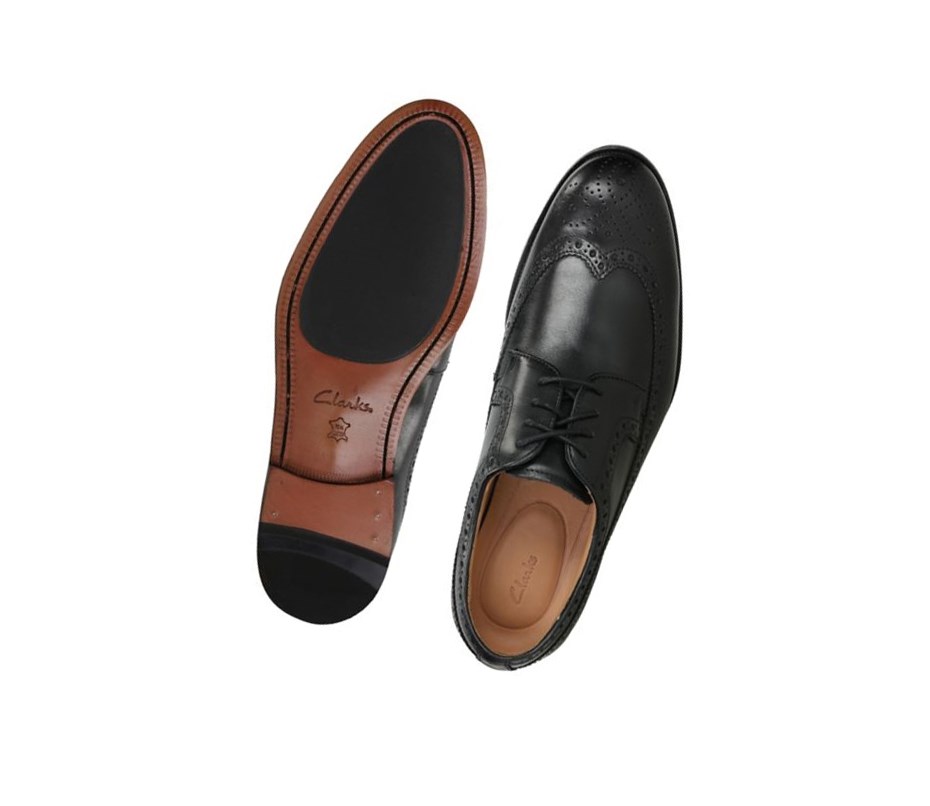 Zapatos Brogue Clarks Coling Limit Cuero Hombre Negras | MPCL-52870