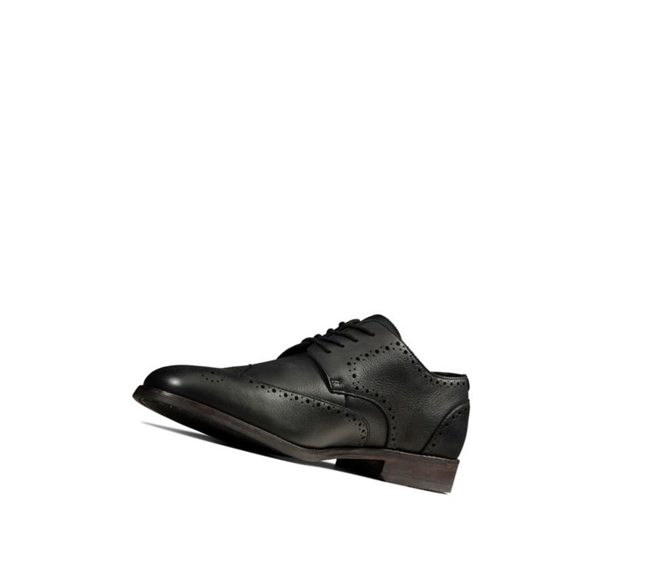 Zapatos Brogue Clarks Flow Limit Cuero Hombre Negras | XQBN-25491