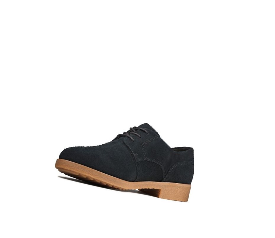 Zapatos Brogue Clarks Griffin Lane Gamuza Mujer Negras | GQRX-46398