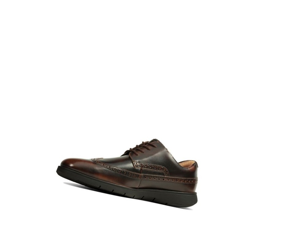 Zapatos Brogue Clarks Helston Limit Cuero Hombre Marrones Oscuro | NYMQ-85934