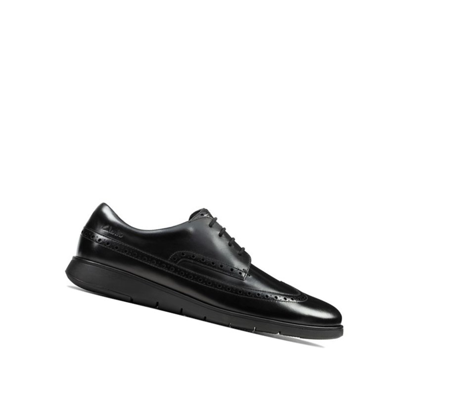 Zapatos Brogue Clarks Helston Limit Cuero Hombre Negras | WGXL-37619