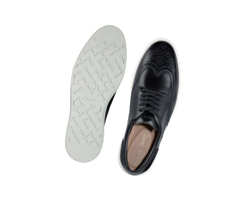 Zapatos Brogue Clarks Hero Limit Cuero Hombre Negras | IXRF-78014