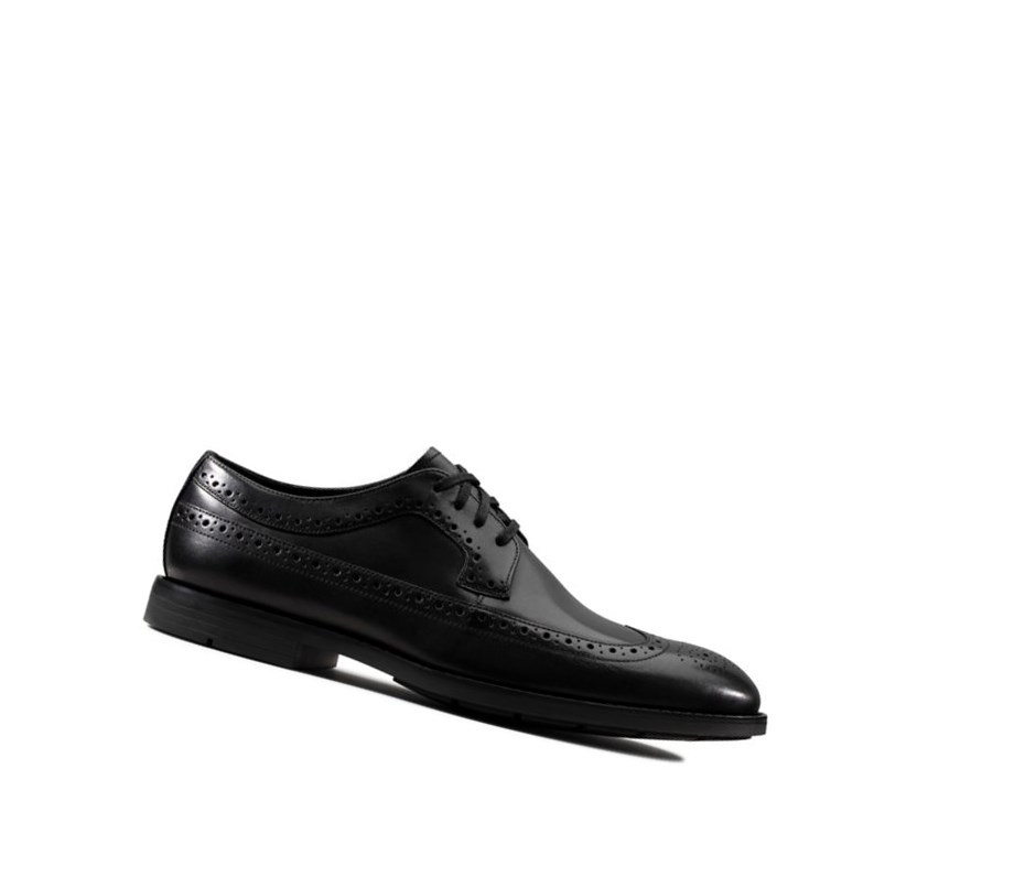 Zapatos Brogue Clarks Ronnie Limit Cuero Hombre Negras | PTBU-91786