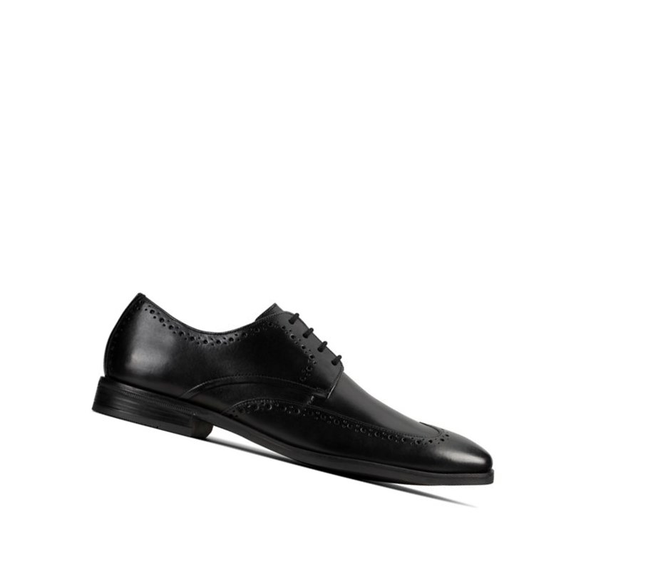 Zapatos Brogue Clarks Stanford Limit Cuero Hombre Negras | AEPS-08517