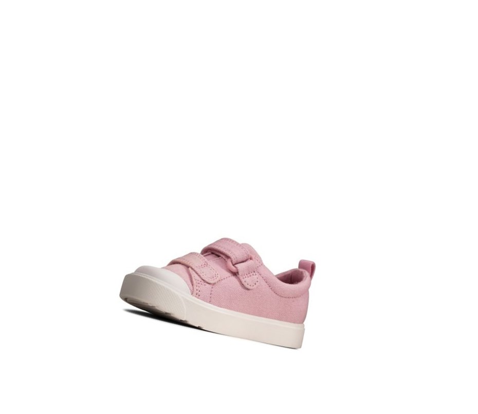 Zapatos Casuales Clarks City Bright Niña Rosas | DHCF-54078