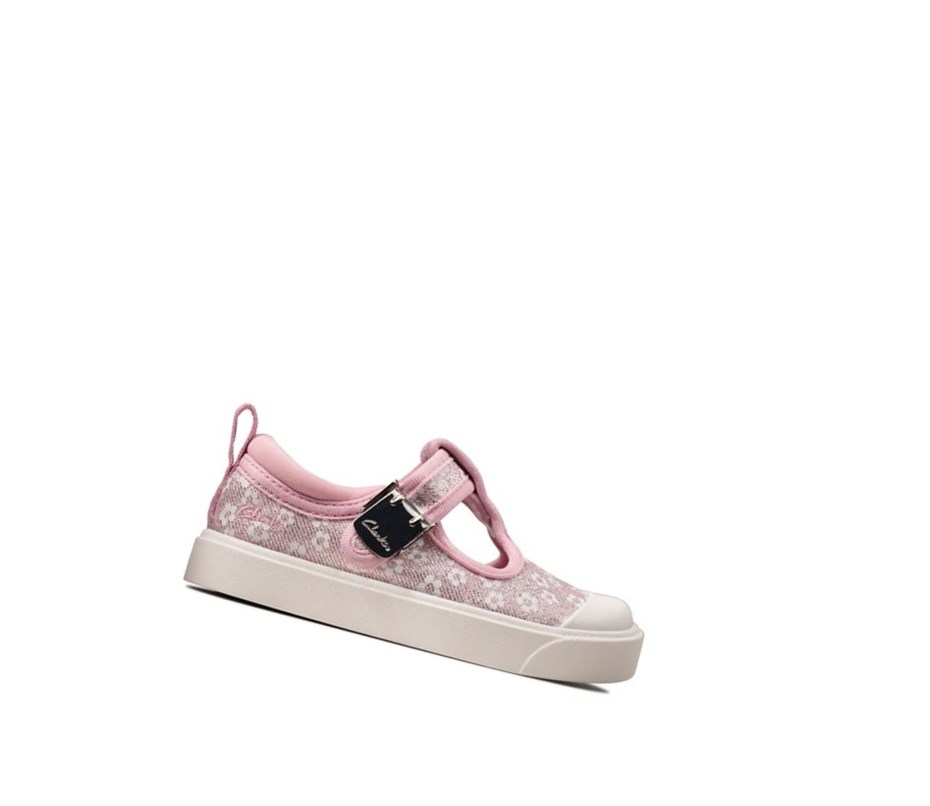 Zapatos Casuales Clarks City Dance Floral Niña Rosas | ITOG-64217