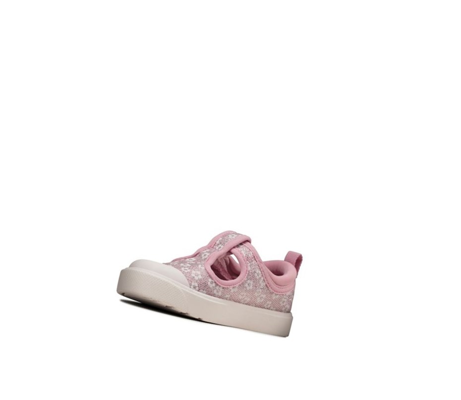 Zapatos Casuales Clarks City Dance Floral Niño Rosas | PFWX-80762