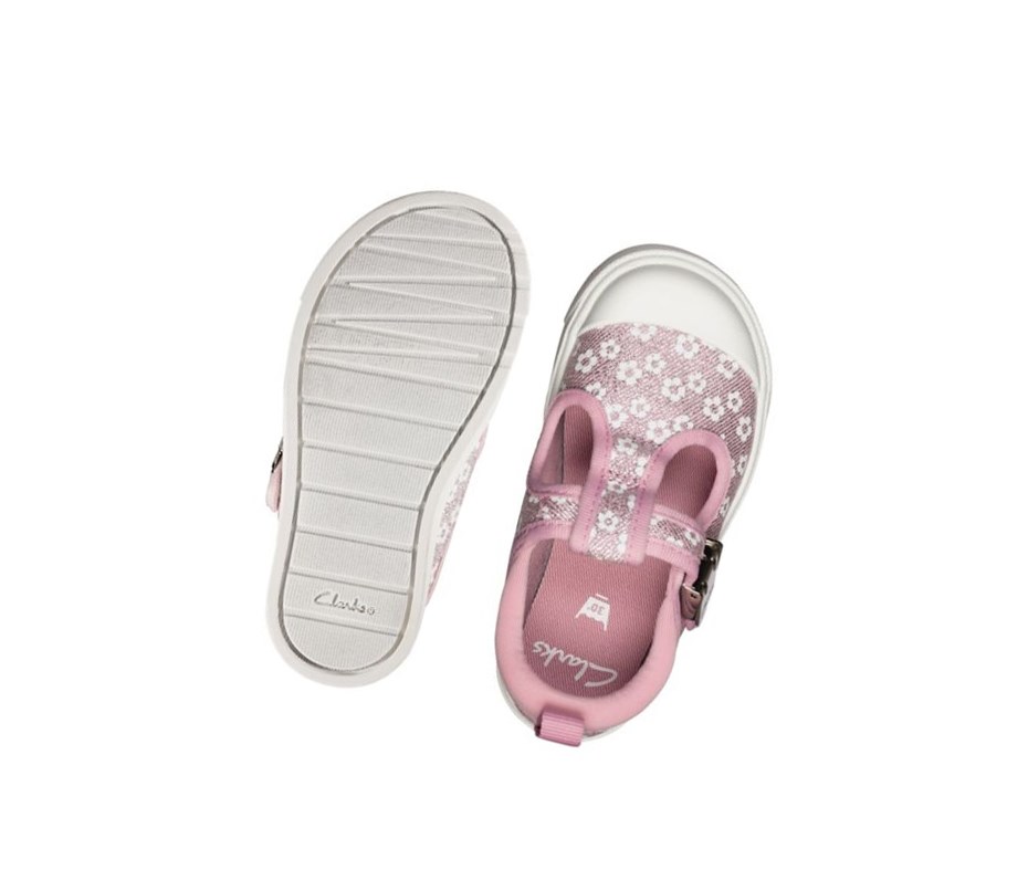 Zapatos Casuales Clarks City Dance Floral Niño Rosas | PFWX-80762