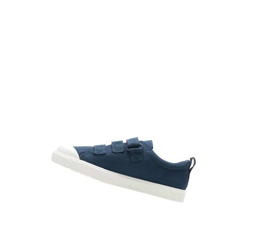 Zapatos Casuales Clarks City Flare Lo Niño Azul Marino | IZGH-54283