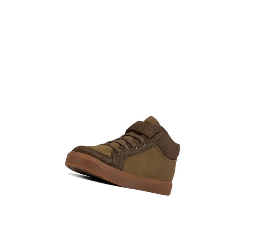 Zapatos Casuales Clarks City Hop Niña Verde Oliva | LWAX-98610